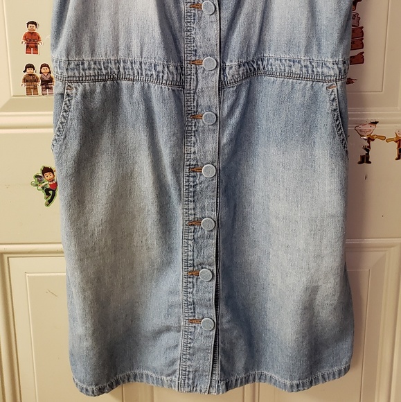 Female Jean / Denim Sundress Winter Pinafore - Picture 2 of 6